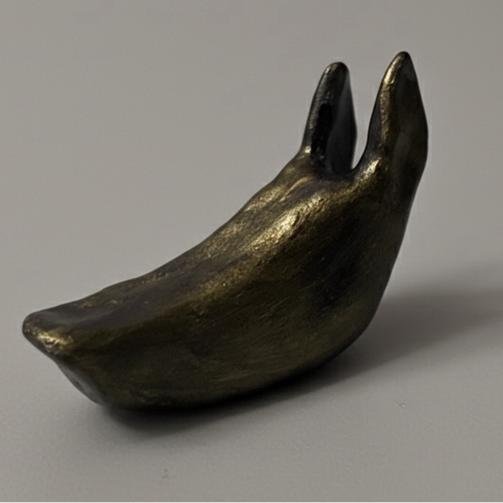 Sculptural Bronze Anubis Decorative Object Egyptian God of Afterlife & Embalming